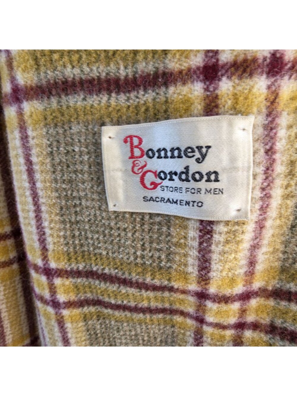 Vintage Zero Wool Coat Mens Size 40 Beige With Scarf Wind & Water Repellent USA - Picture 7 of 7
